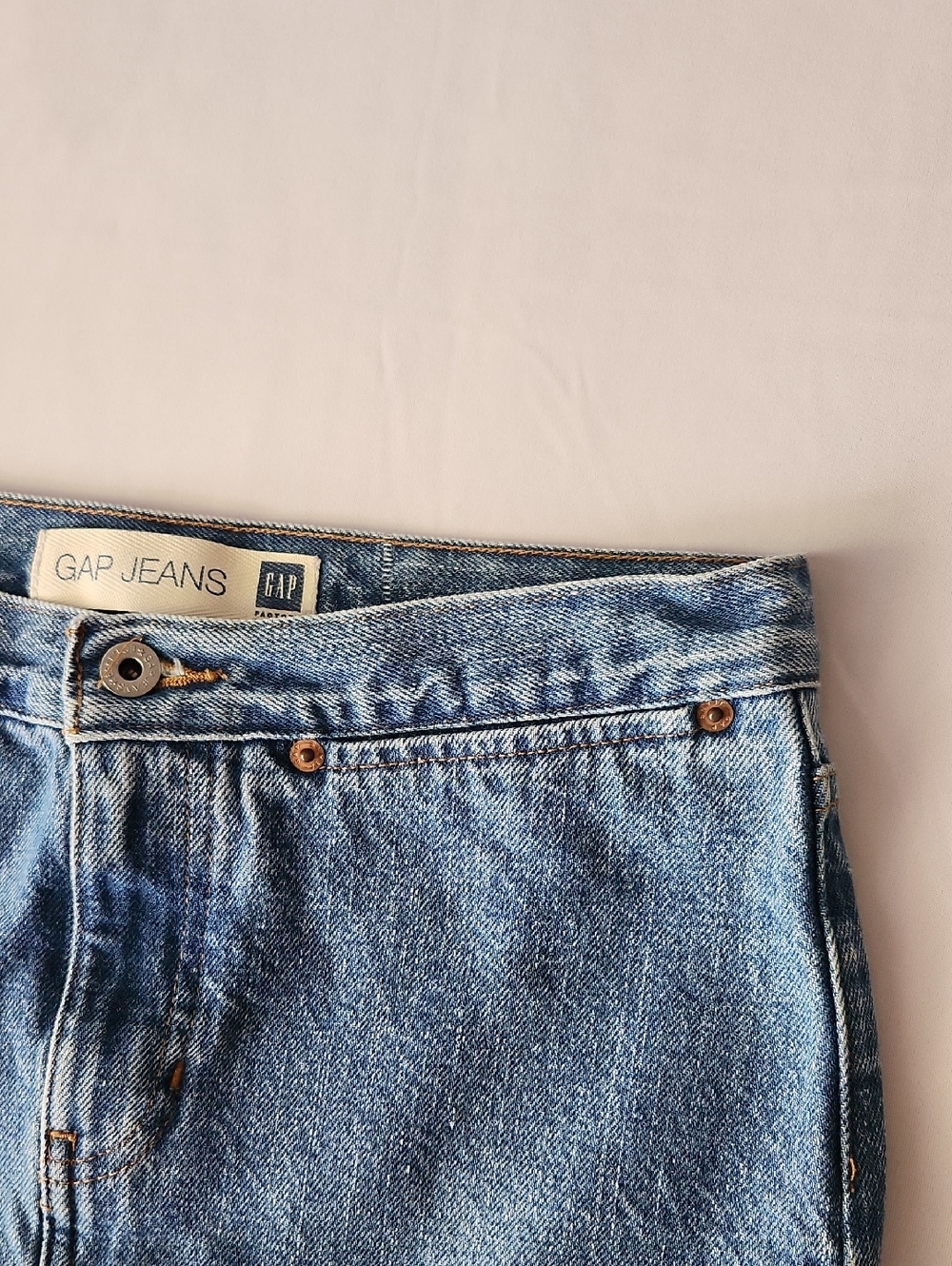 GAP Straight Denim Riveted Maxi Skirt